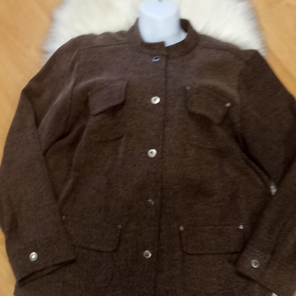 JM Collection Woman Brown Tweed Jacket - Picture 10 of 13